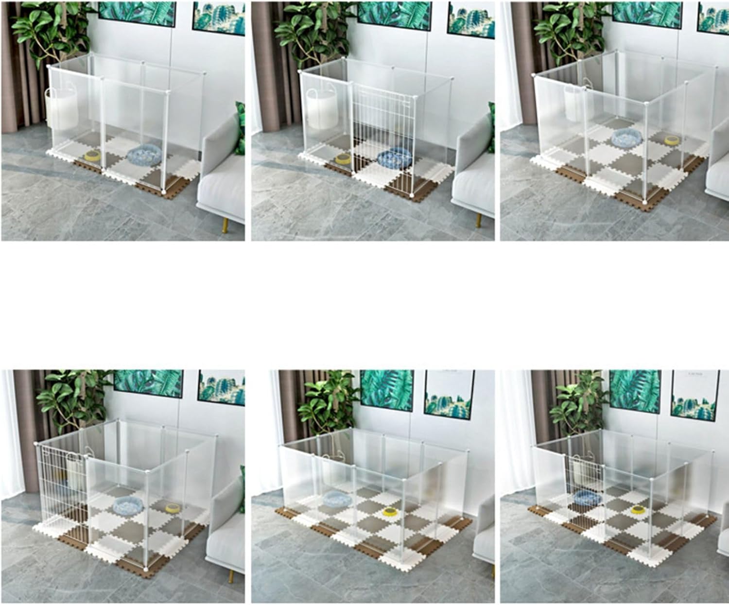 ペットサークル 猫・犬用 うさぎ 透明パネル 脱走防止 自由に